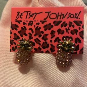 Betsey Johnson pineapple earrings